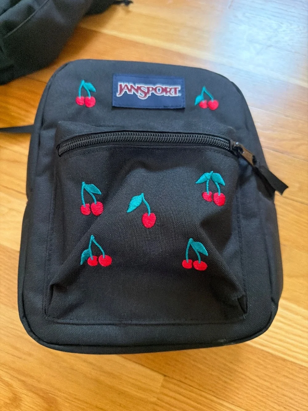 Jansport cherry backpack and lunch bag